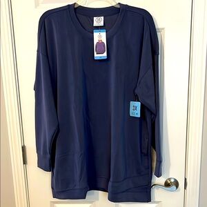 Sage Collective Navy Blue Sweat Shirt - Size 3X.  Crew Neck, long sleeves
